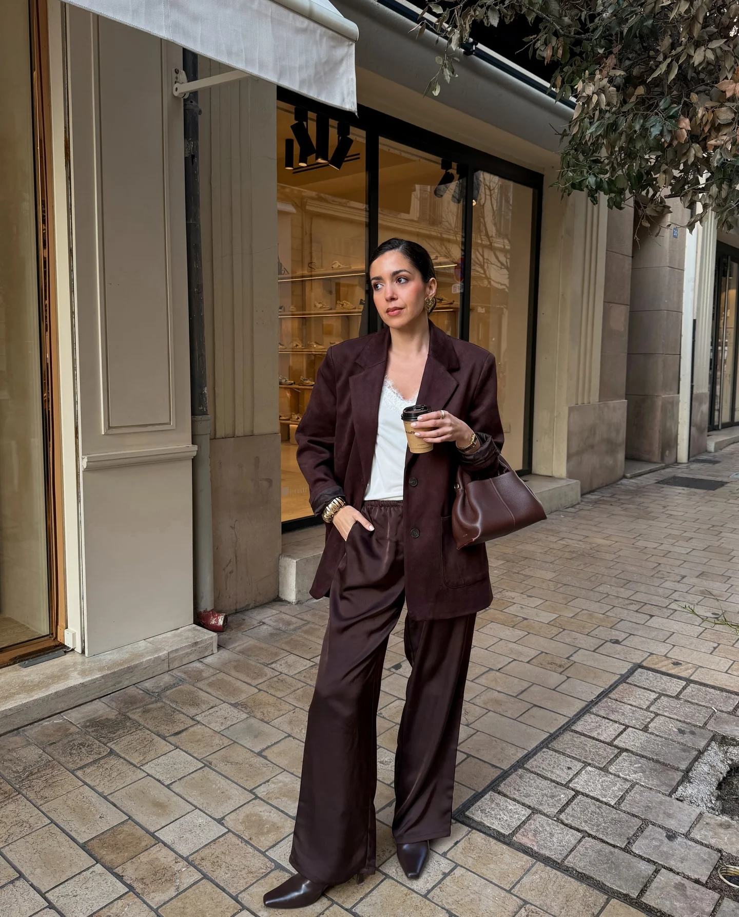 fall work outfits 2026 Chocolate Tailoring That Feels Effortless