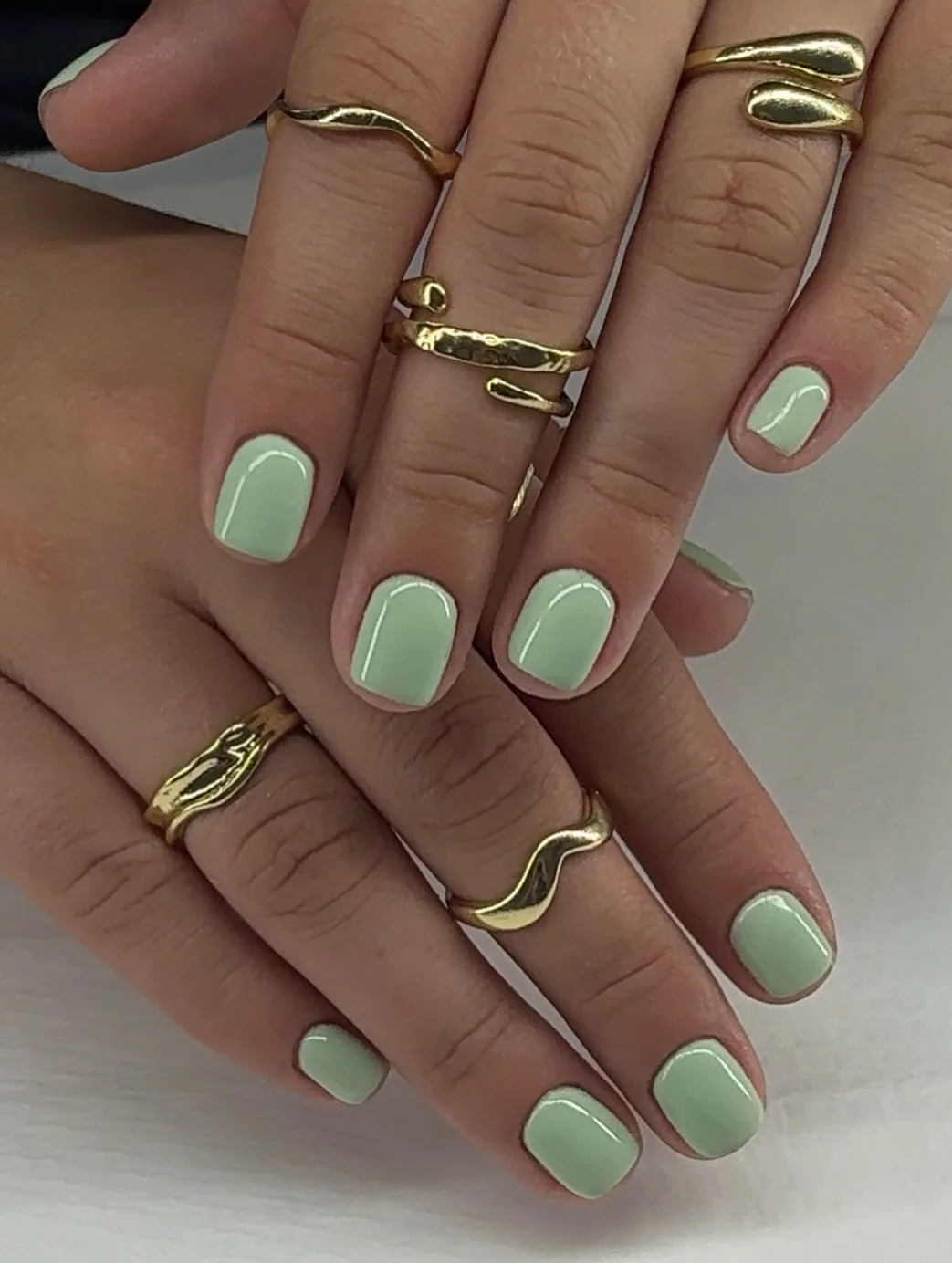 plain summer nails 2026 Mint Green Minimalism For Hot Summer Days