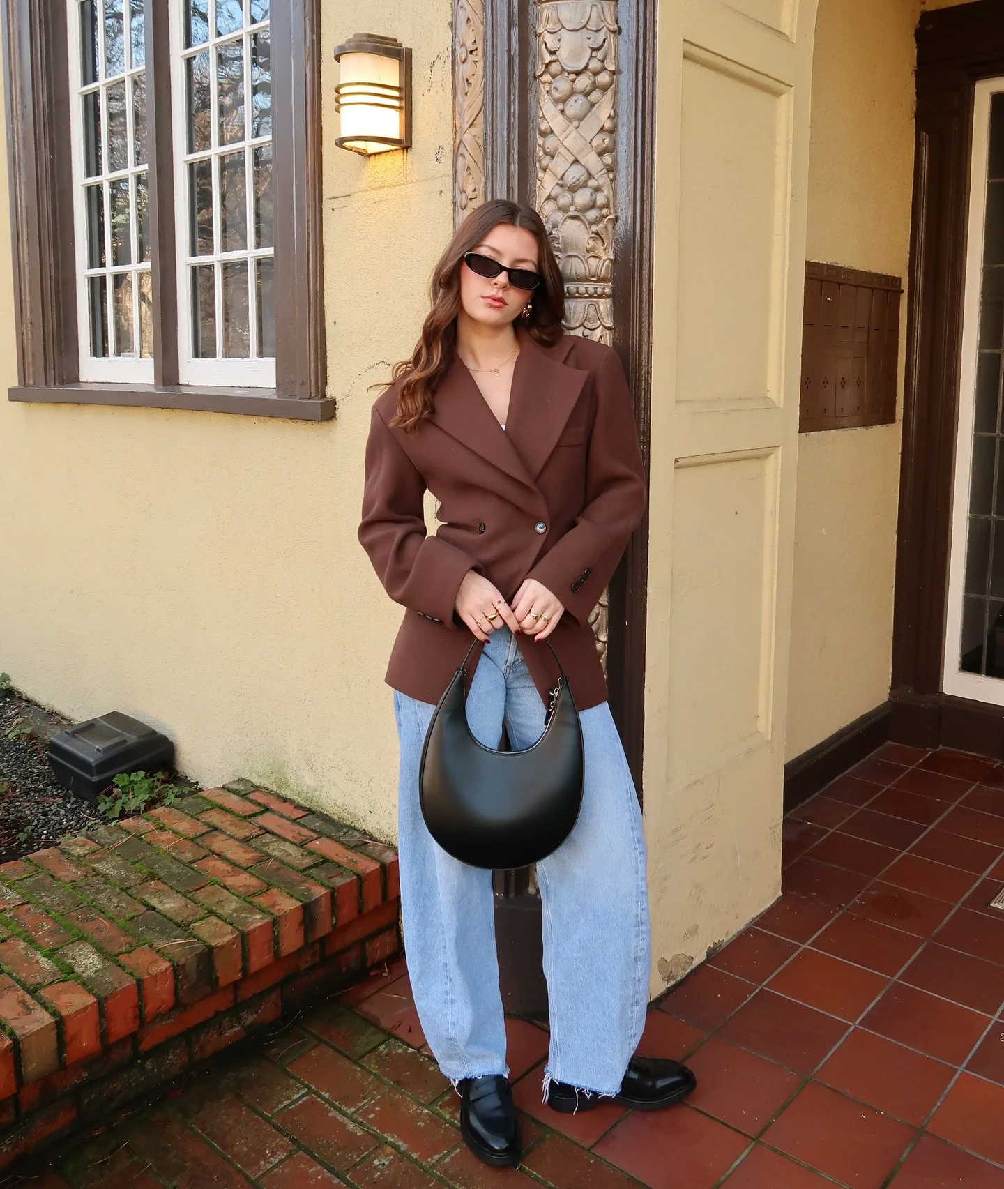 fall fashion trends for women 2026 Chocolate Blazers Meet Modern Barrel Jeans