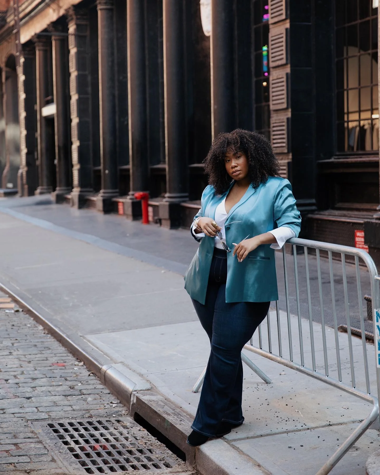 fall outfits for big busted women 2026 Polished Teal Blazer For Elevated City Dressing