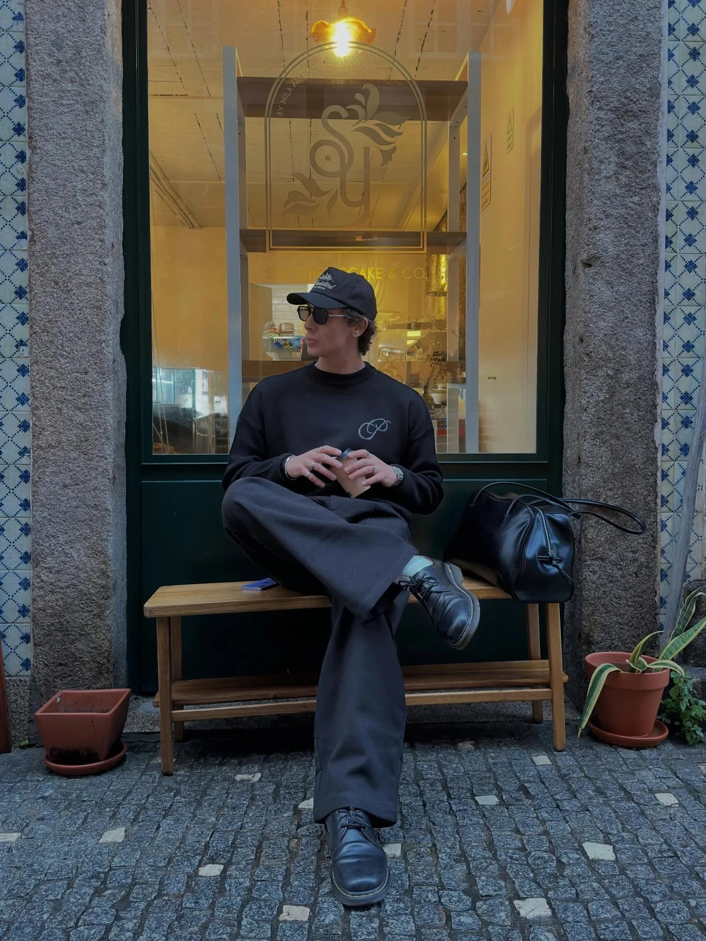 fall outfits ideas for men 2026 Relaxed All-Black Layers With Contemporary Minimalist Energy