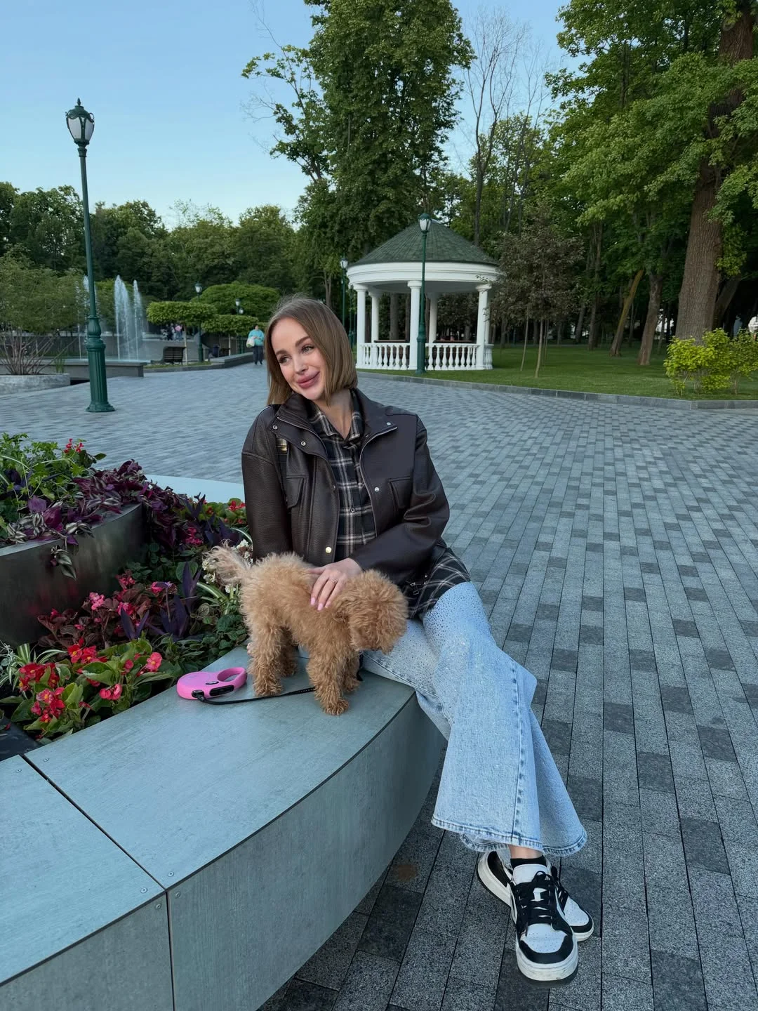 fall outfits with sneakers 2026 Relaxed Leather Layers With Light Wash Denim