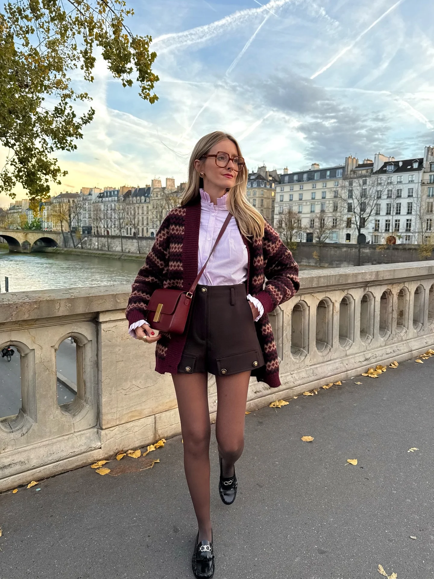 fall outfits with tights 2026 Preppy Bordeaux Layers With Refined Autumn Charm