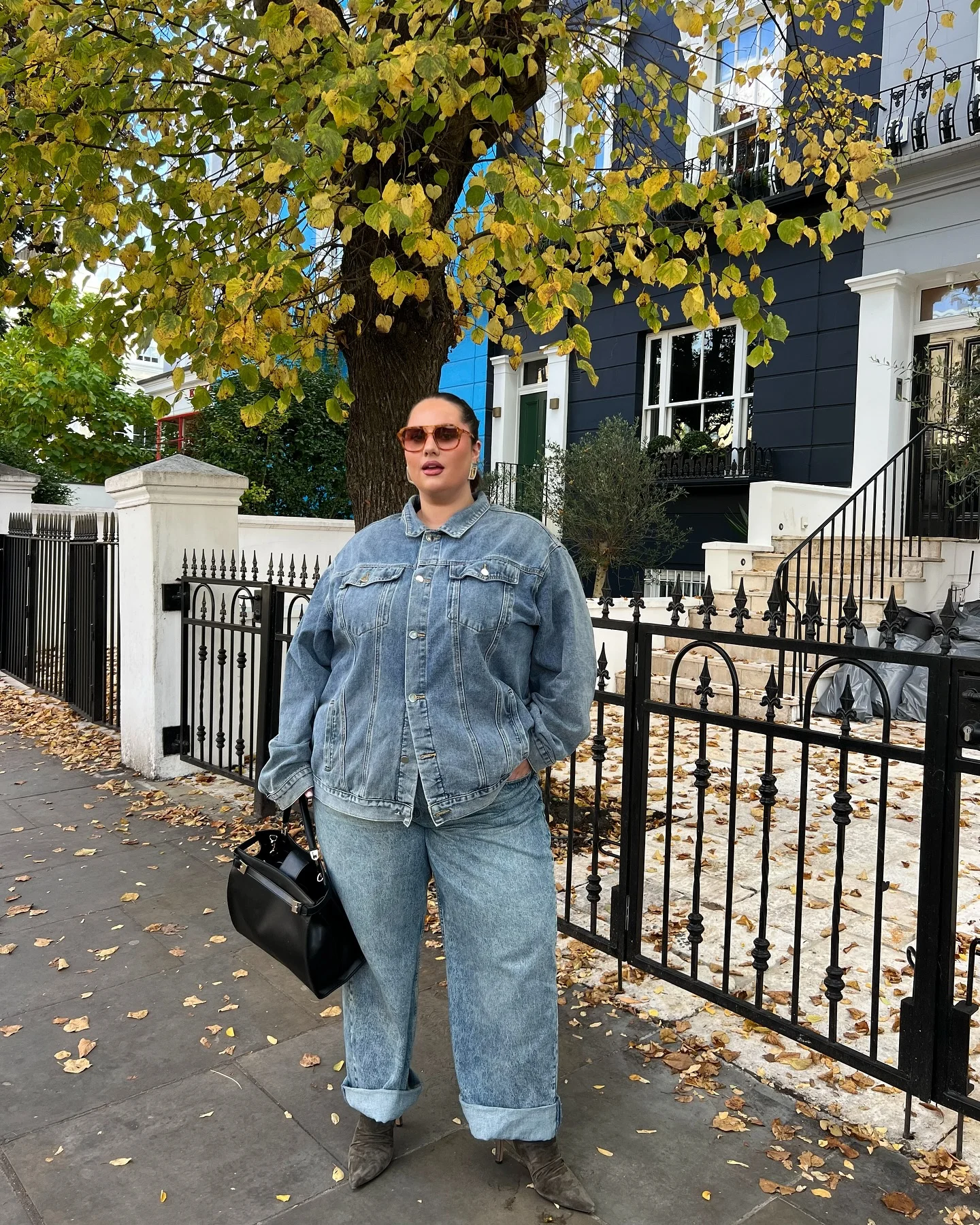 fall outfits for plus size women 2026 Relaxed Denim-On-Denim With A Contemporary Twist