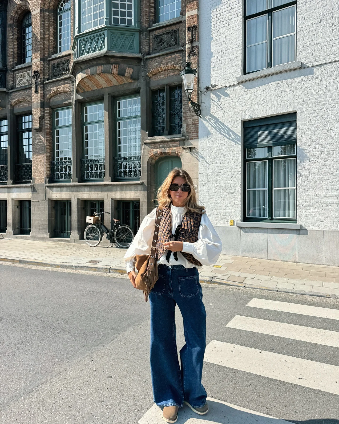 fall outfits with vests 2026 Statement Animal Print Meets Everyday Denim