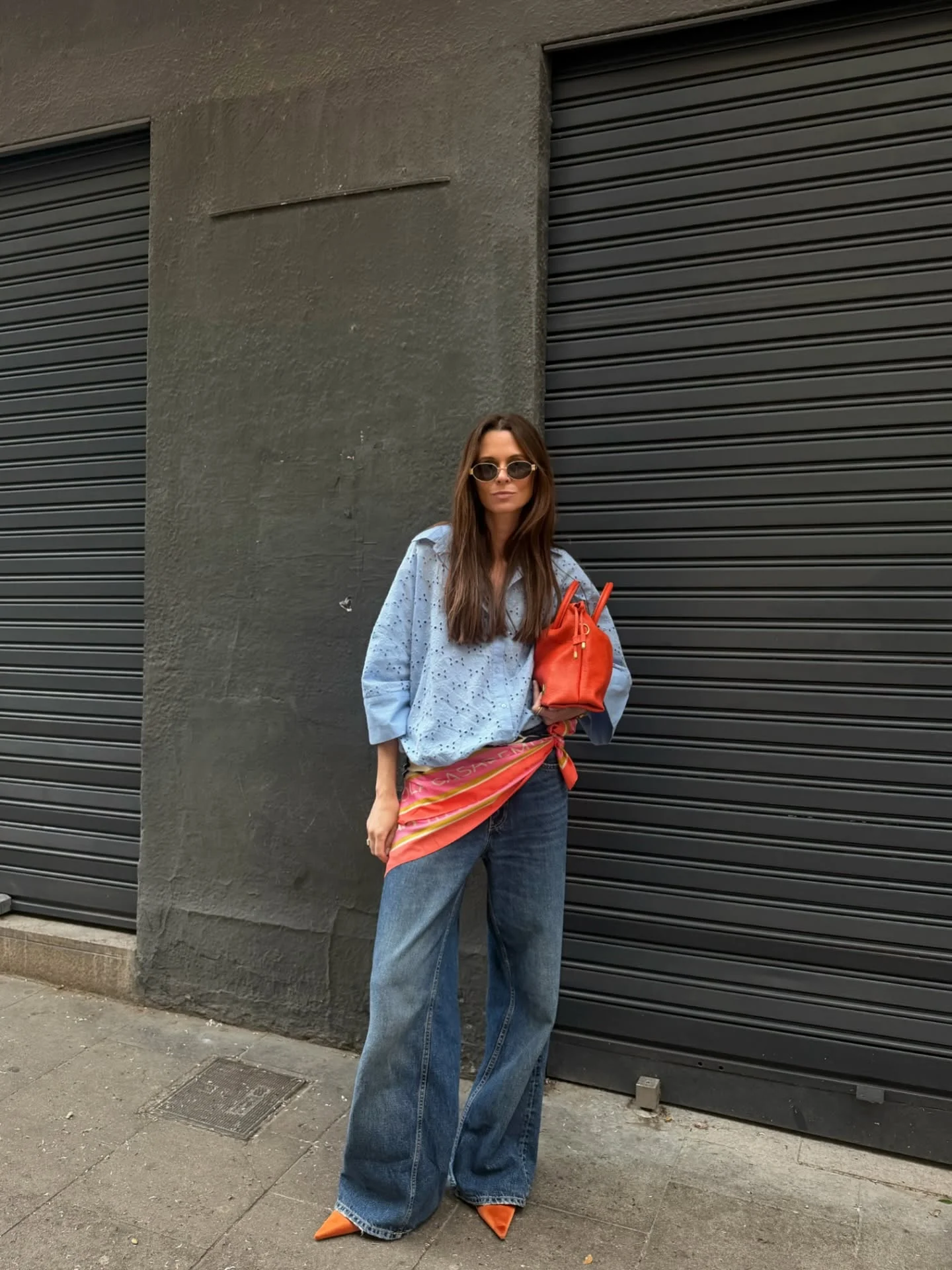 new trends fall fashion 2026 Playful Color Accents Meet Oversized Denim
