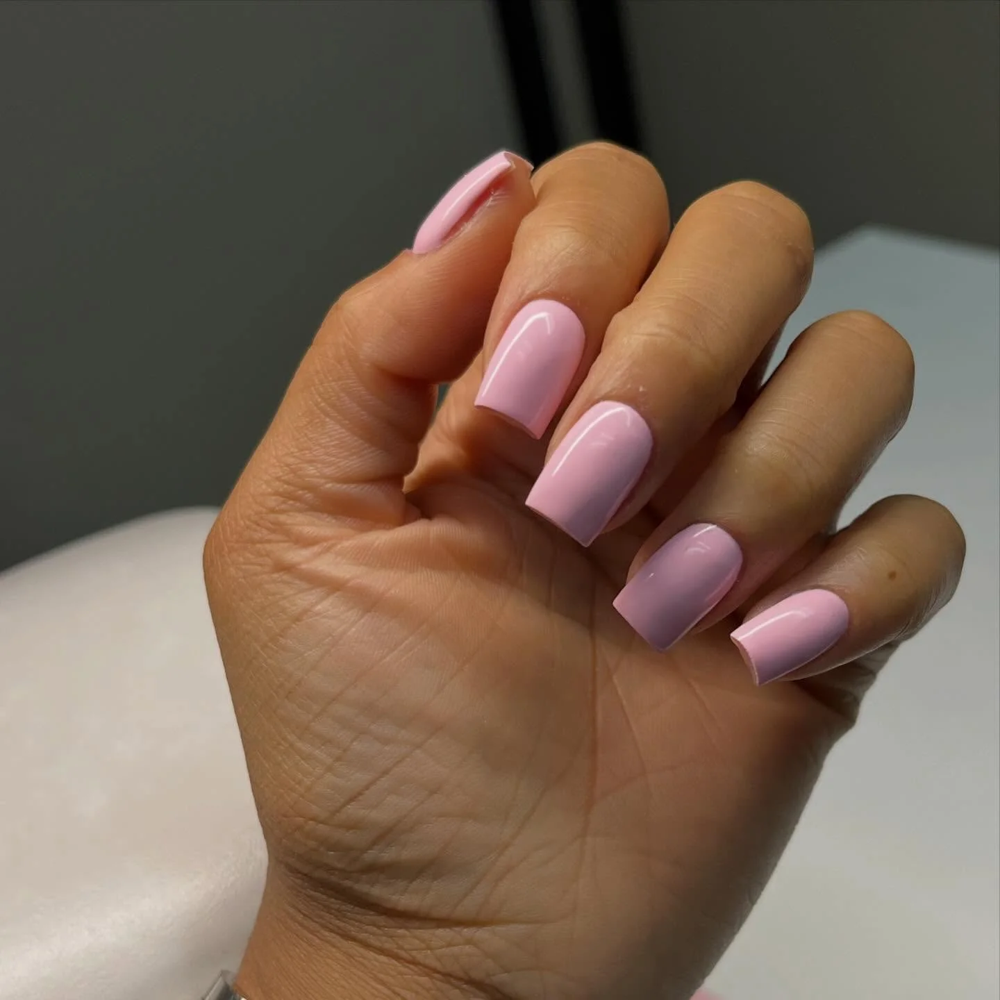 plain summer nails 2026 Glossy Baby Pink For An Effortless Summer Look