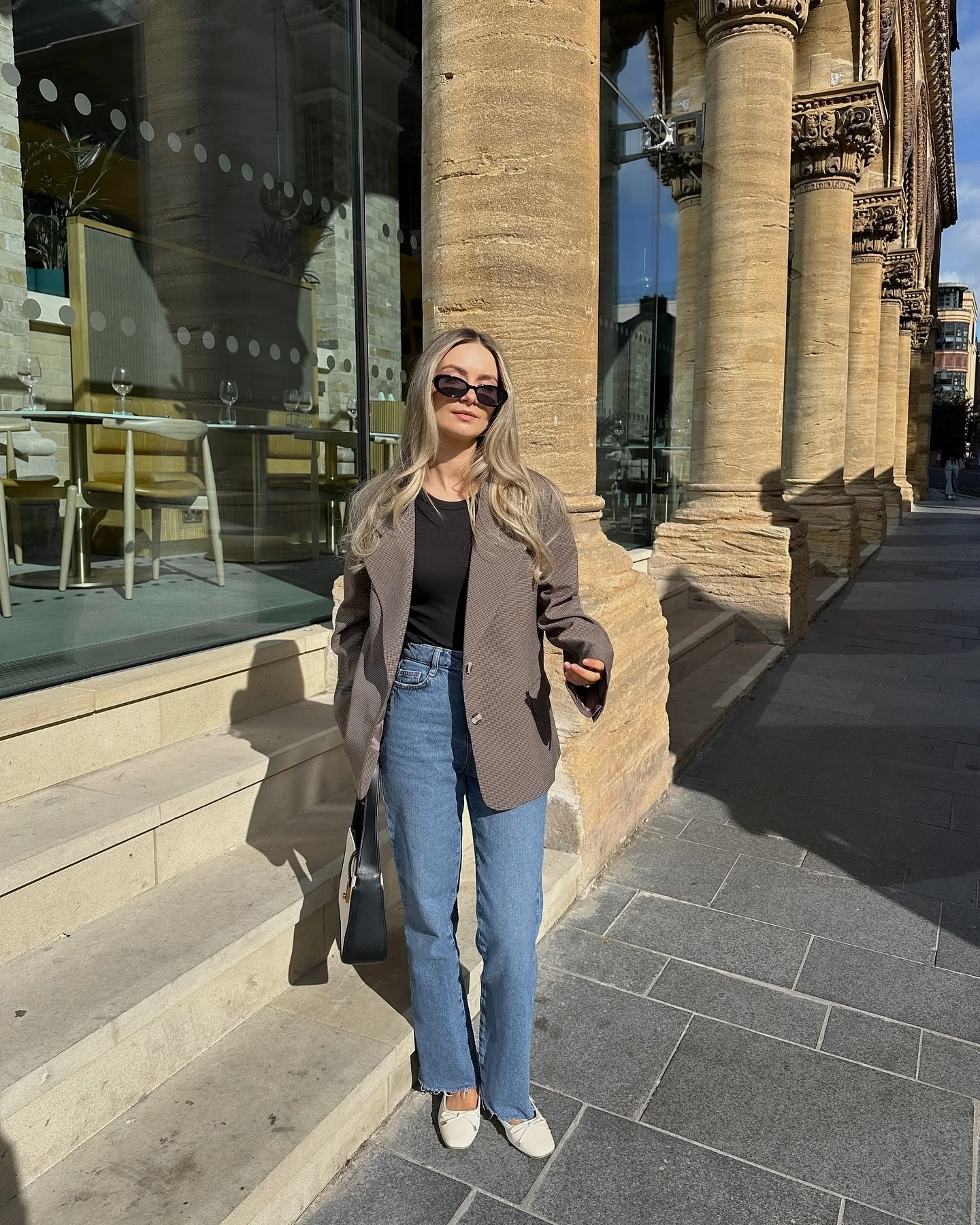 cute fall blazer outfits 2026 Classic Jeans And Blazer Weekend Formula