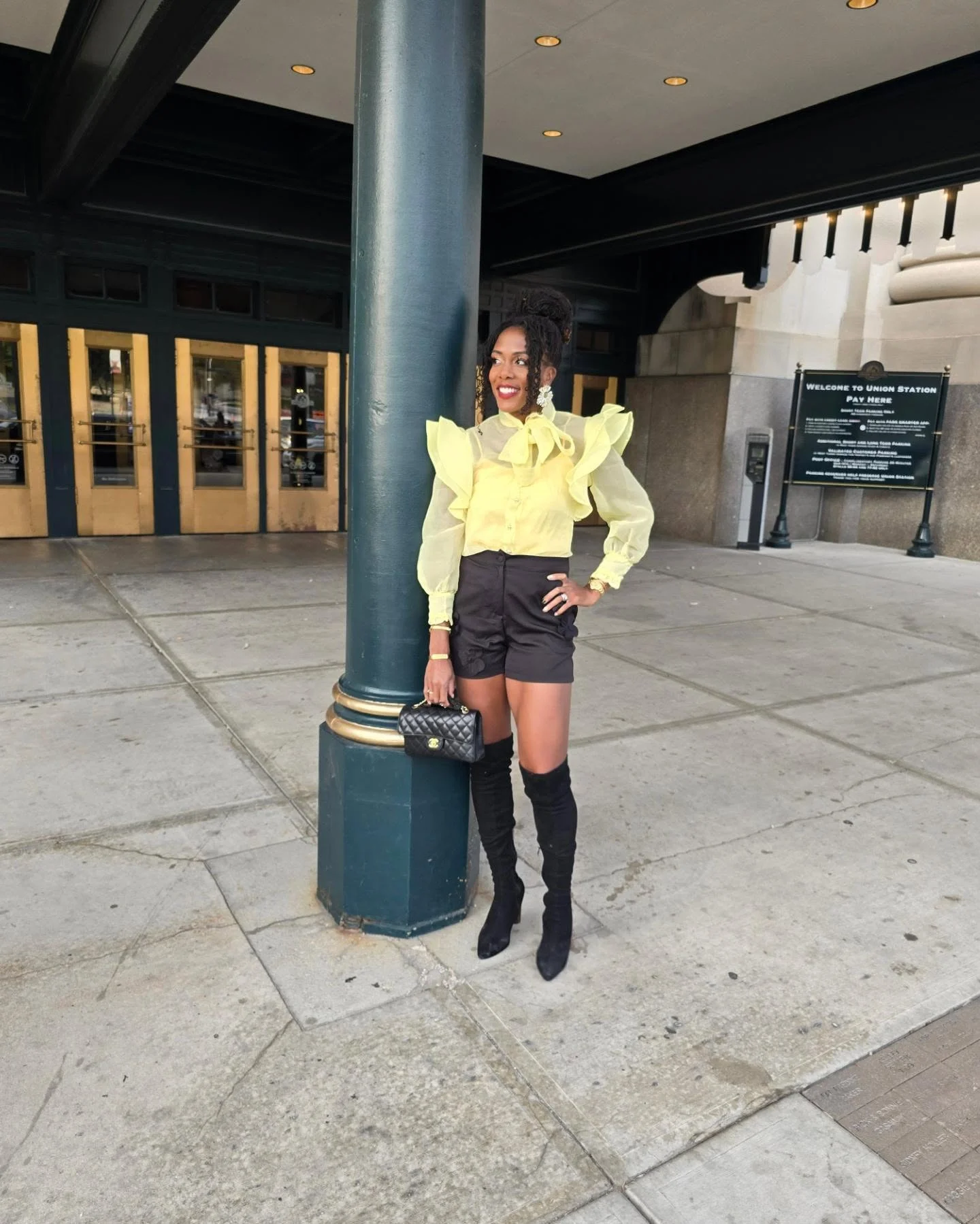 fall 2026 outfits for black women Statement Ruffles And Over-The-Knee Boots