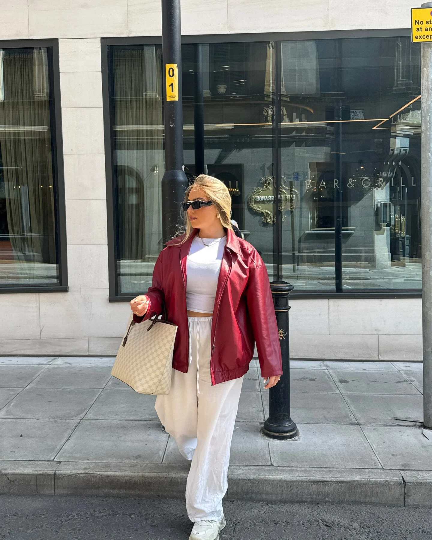 fall outfits for big busted women 2026 Rich Burgundy Leather With Modern Cream Separates