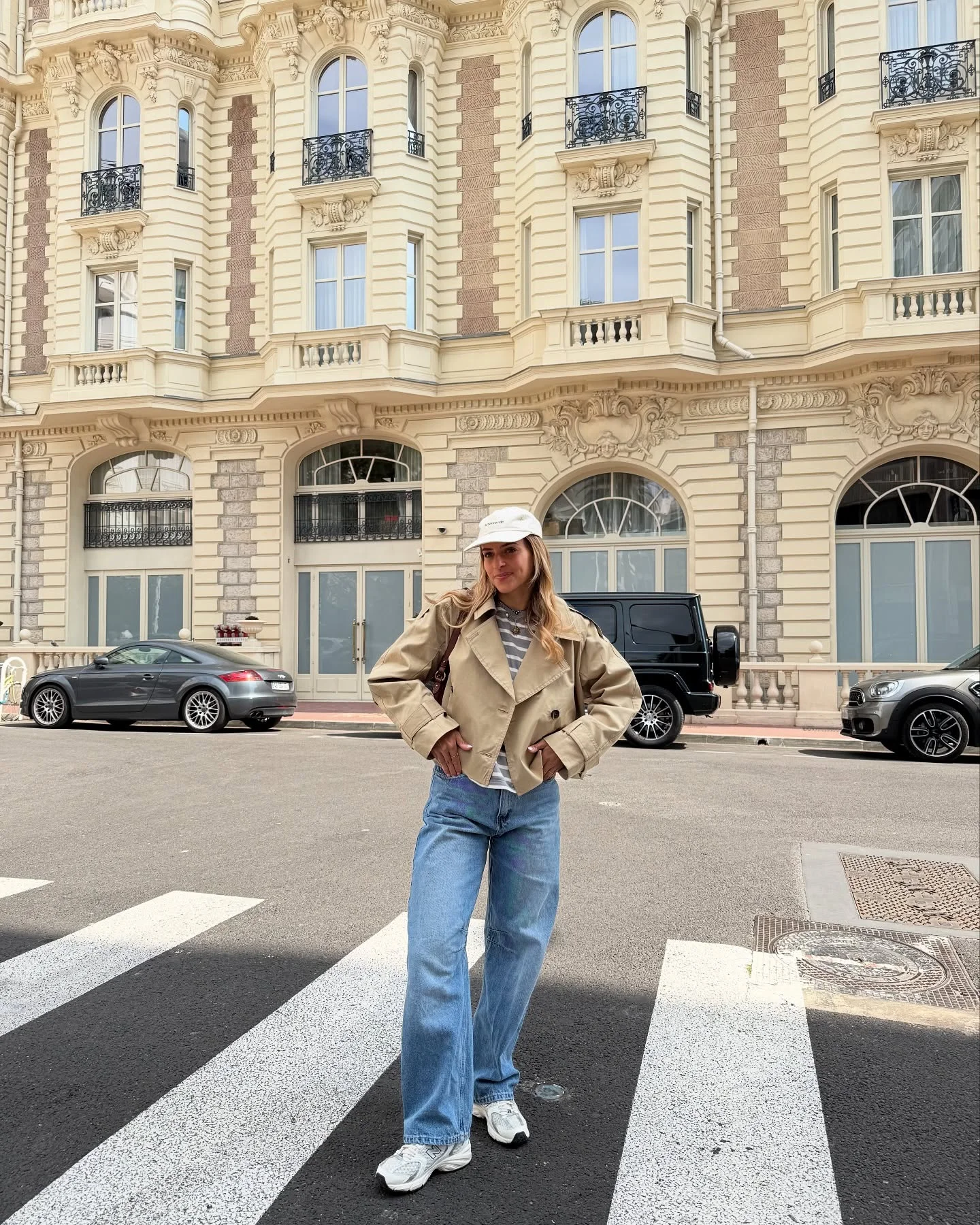 fall outfits with sneakers 2026 Parisian Inspired Denim And Cropped Trench Combination