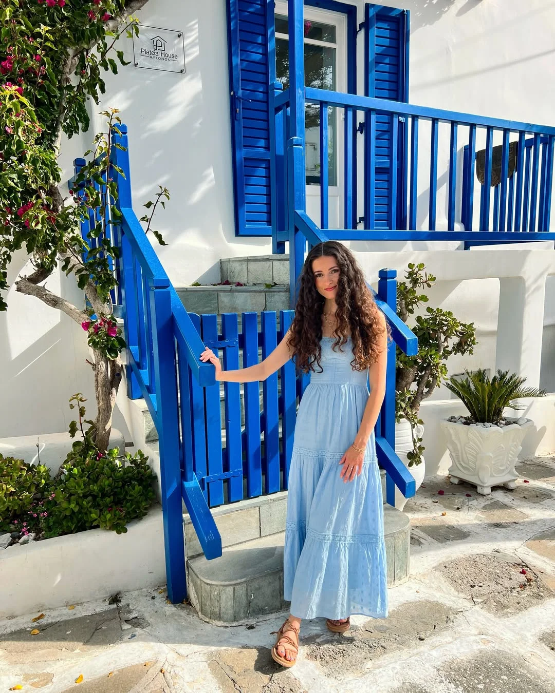 july outfits ideas 2026 Powder Blue Dresses For Mediterranean Escapes