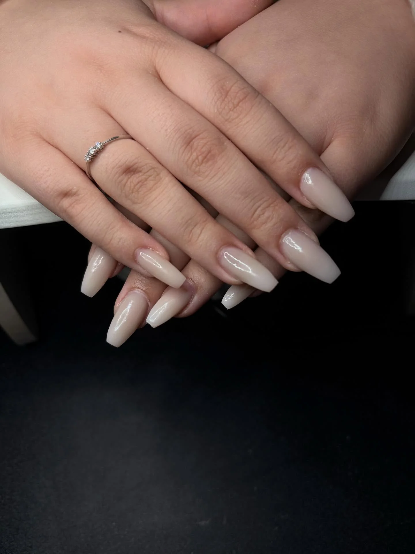 plain summer nails 2026 Milky Nude Acrylic Perfection