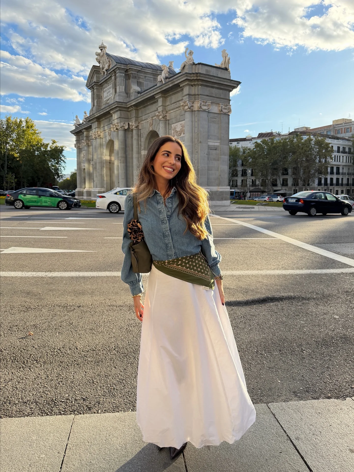 summer to fall outfits 2026 Denim Shirts And Flowing Skirts For Soft Elegance
