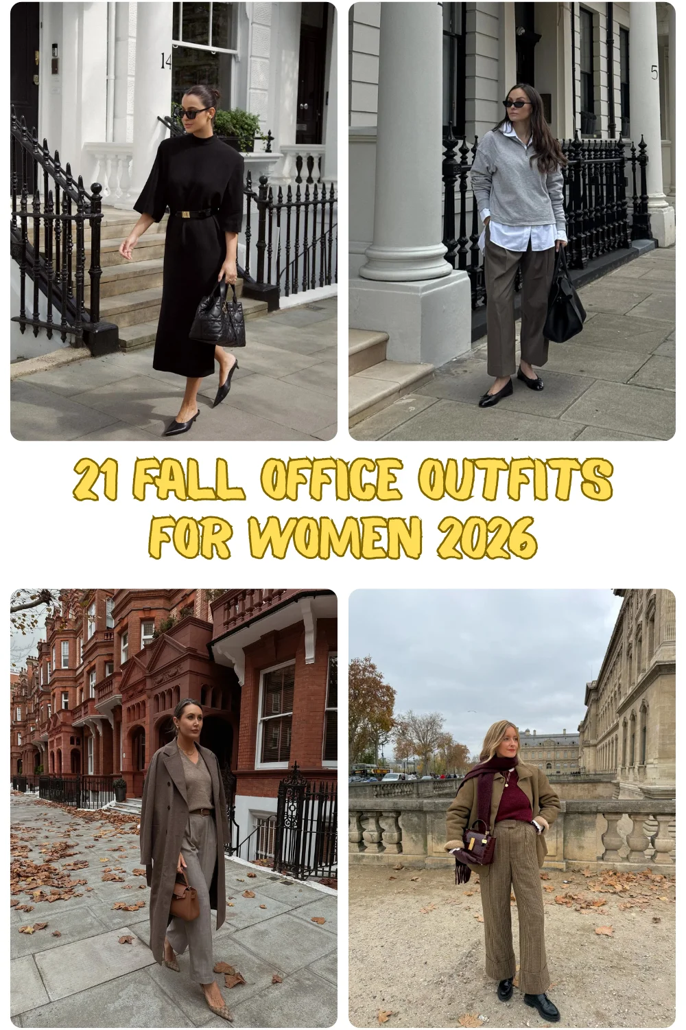 21 Fall Office Outfits For Women 2026 That Make Getting Dressed Easier